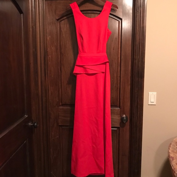 BCBG RED PROM/LONG DRESS - Picture 3 of 7